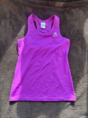 adidas Girls Purple Racerback Tank Top